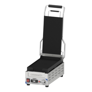 Grill à panini compact haut de gamme à plaques rainurées avec minuterie pour sandwichs - Product Image 1