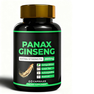 Suplemen Herbal Berkualitas Tinggi Asli Cina 2000mg Ekstrak <span class=keywords><strong>Ginseng</strong></span> Merah Korea Bubuk Kapsul Emas Peningkat Pria - Product Image 1