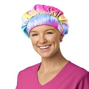 Chapeaux de travail brodés personnalisés, bonnets chirurgicaux élastiques pour infirmières avec boutons, bonnets bouffants décontractés, bandeaux imprimés de dessins animés - Product Image 2