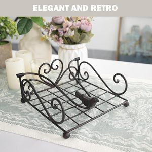 Porte-serviettes-Porte-serviettes de table pour les comptoirs de cuisine et l'extérieur (7 "x 7" x 3.5 ") (porte-serviettes en métal) - Product Image 4