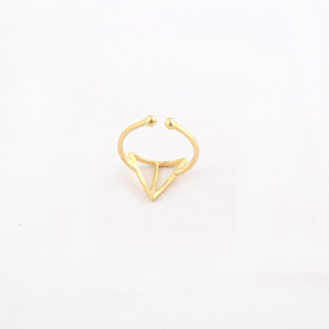 Hình Học Nhỏ Vòng Rắn Brass Đồng Bằng Kim Loại Đồ Trang Sức Vàng Hollow Tam Giác Hình Dạng Vòng 18K Mạ Vàng Cho Nam Giới Và Phụ Nữ Đeo Vòng - Product Image 4