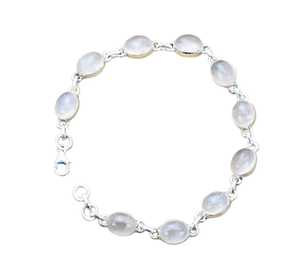 Handmade Silver Boho Style <b>Bracelet</b> Jewelry 925 Sterling Silver <b>Rose</b> <b>Quartz</b> Gemstone Trending <b>Bracelet</b> Jewelry For Women Gift - Product Image 1