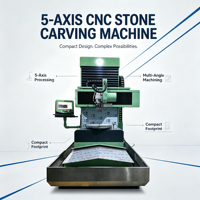 Routeur CNC 5 axes vertical pour la sculpture et la gravure de pierre, pour le marbre et le granit, avec moteur et roulement, capacité de coupe de 1200 mm