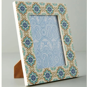 Cadre Photo en bois imprimé émaillé bleu de luxe de taille personnalisée prix de gros pour la décoration intérieure indienne de haute qualité - Product Image 6