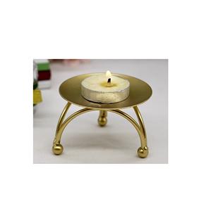 Pot à bougie en métal poli doré fait à la main forme ronde antique décoration intérieure de qualité exclusive pour la Saint-Valentin - Product Image 2