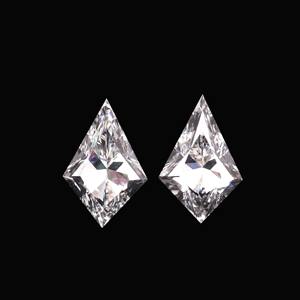 Par de Diamantes Cultivados en Laboratorio con Corte Kite de 0.50 Ct para Fabricación de Pendientes con Diamante Suelto de Lujo Certificado por IGI para Fabricantes de Joyería - Product Image 1
