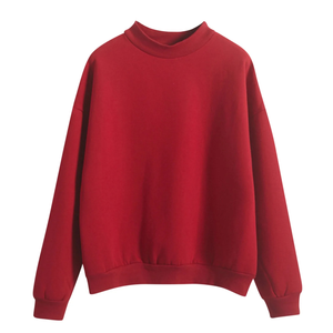 Sudadera con capucha Lisa cómoda e informal para mujer, cuello redondo, sudadera recortada larga de fábrica OEM para mujer - Product Image 1