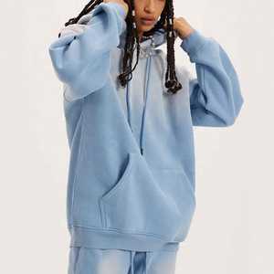 OEM personalizado de alta calidad Logotipo de peso pesado de lana Tie Dyes hombres Vintage lavado gradiente de gran tamaño pulóver sudaderas con capucha unisex - Product Image 3