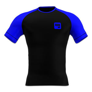 T-shirt de compression à manches courtes en spandex/polyester respirant pour homme, pour la salle de sport, la remise en forme, la musculation - Product Image 1