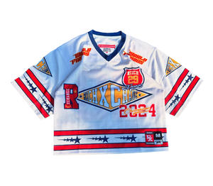 เสื้อเจอร์ซีย์ฟุตบอลสไตล์อเมริกันเรโทรทรงบ็อกซี่ ตัดเย็บแบบดรอปโชว์เดอร์ ลวดลายพิมพ์แบบรีดร้อน ระบายอากาศได้ดี ไซส์พลัส ล้างสีแบบแอซิดวอช - Product Image 3