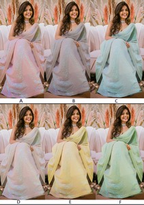 Diseñador indio de Bollywood Fiesta de invierno Georgette Secuencia Trabajo Saree/ Sari Exclusivo Fancy Última calidad premium Trendy Quick - Product Image 6