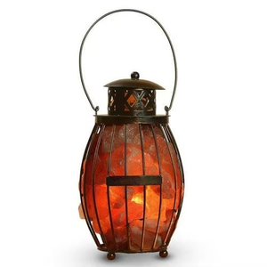 100% High-Grade Eco-Friendly Carved Pink Himalayan <b>Salt</b> Iron Basket <b>Lamp</b> Luxury Table <b>Lamps</b> Good Material Carved Natural Pure - Product Image 1