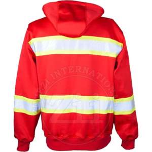 เสื้อมีฮู้ดไฮวิสของผู้ชายเสื้อแจ็คเก็ตนิรภัยสะท้อนแสงมีฮู้ดแบบใหม่ระบายอากาศได้ดีมีขาตั้งสะท้อนแสง - Product Image 6