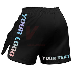 Best Selling <b>Men's</b> High Quality MMA Training <b>Shorts</b> Sporty Solid Martial Arts Outfit Elastic Waistband Gym Fight Training Wear - Product Image 4