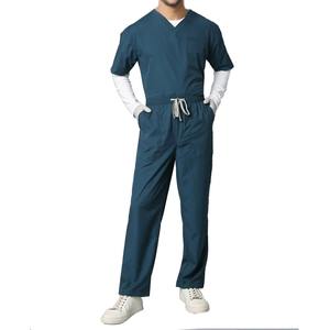 Gommages d'allaitement d'usine Poches cargo médicales Top de coupe classique et pantalon de jogging slim Grandes tailles Ensemble d'infirmière de gommage à la mode personnalisé - Product Image 1