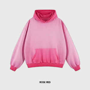 Haute qualité poids lourd 100% coton hommes sweats à capuche soleil fané pull Streetwear survêtements Denimes polaire à capuche - Product Image 4