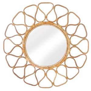 Inicio Hoteles y restaurantes Mesa Decoración DE BODA Ratán Decoración de pared hecha a mano Espejo colgante de pared de ratán hecho a mano - Product Image 6
