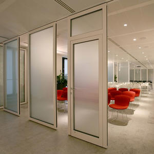 <span class=keywords><strong>Cloison</strong></span> mobile panoramique sans cadre en verre Type 100 pour bureaux modernes - Product Image 4