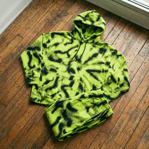 Ensemble de survêtement à capuche deux pièces pour homme, coupe ample, 100% coton, écologique, imprimé numérique délavé à l'acide, style vintage tendance 2026, Hip Hop - Product Image 5