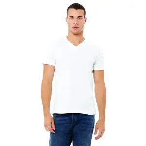 겨드랑이 패드가있는 흰색 티셔츠 남성용 땀 방지 언더 셔츠 슬림 V-넥 t 셔츠 맞춤 브랜드 모델 스판덱스 땀 방지