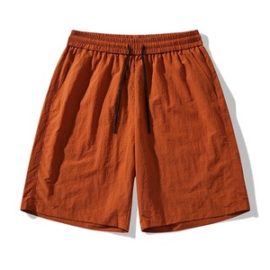 กางเกงขาสั้นชายหาดแบบมีกระเป๋ารูดสีทึบมีกระเป๋าสำหรับผู้ชายกางเกงกางเกงแบบบางมีกระเป๋าแบบหลวมมีซิปสำหรับใส่เล่นกีฬาฤดูร้อน - Product Image 4