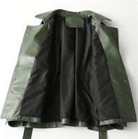 Großhandelspreis Damen Maßgeschneiderter Echtleder-Trenchcoat Hochwertige Denim-Schaffell-Jacke mit Reißverschluss Schnelltrocknend Neuestes Design Mantel