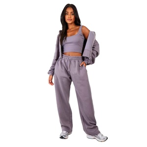 Chándal ligero personalizado de 3 piezas con capucha para mujer, ropa de calle de invierno de alta calidad, estilo único, chándal de tela impresionante - Product Image 1