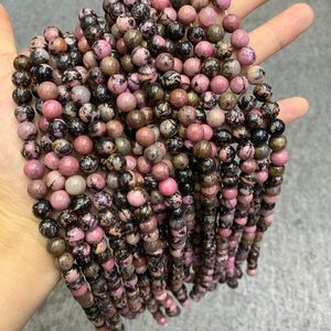 Venta al por mayor de cristal rosa de moda estiramiento con cuentas para pulsera Rodonita natural para joyería de moda y regalos - Product Image 2