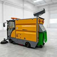 Balayeuse électrique autoportée ZMT E-87 G40, 4 balais, largeur de balayage 2200 mm, robuste, bac à déchets 240 L, capacité de montée 30° pour usine