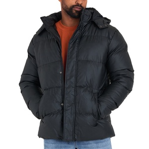Chaqueta acolchada para hombre, chaqueta de invierno con logotipo personalizado y capucha, cortavientos para deportes al aire libre, ropa de calle, chaqueta acolchada - Product Image 1