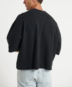 Nouveau style 2025 – T-shirt ample à épaules tombantes 100 % coton, coupe régulière, tricoté, respirant, écologique pour homme - Product Image 6