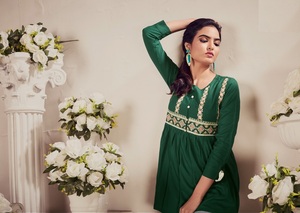 เสื้อแบบตะวันตกผ้าฝ้ายแท้ดีไซน์ใหม่พร้อมงานปักสำหรับสวมใส่ธรรมดาจากผู้ผลิตอินเดีย - Product Image 4