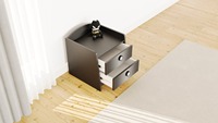 Meilleure Vente : Table de Chevet Moderne en Panneau de Particules de Bois de 18 mm, 2 Tiroirs, Démontable, pour Chambre d'Hôpital, Meuble Direct
