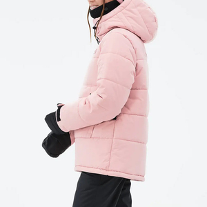 Veste matelassée d'hiver en polyester rembourrée chaude à capuche pour femmes Logo personnalisé Manteau d'hiver matelassé Bulle de neige Pull - Product Image 5