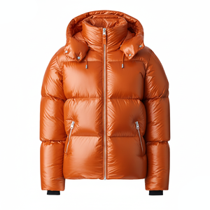 Veste en duvet de luxe de haute qualité avec logo personnalisé pour homme, veste matelassée à capuche, veste d'hiver imperméable pour homme - Product Image 1