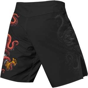 Pantalones cortos MMA de poliéster para hombre, fabricante profesional, patrón sólido, Vintage, venta al por mayor, tasa de fábrica, logotipos sublimados XS - Product Image 1