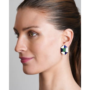 Boucles d'oreilles clous en cuivre plaqué or avec perles et diamants, thème religieux, tendance, pour fêtes et mariages, cadeau - Product Image 2