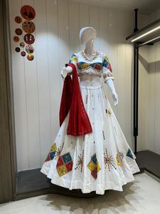 Chaniya Choli Tradicional para Mujer, Diseño de Algodón Jaam, Dupatta de Algodón Puro, Pallu Pesado, Bordado Computarizado, Absorbe la Humedad - Product Image 5