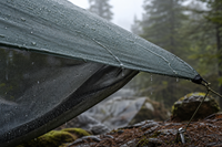 Hamac de camping 3 en 1 avec moustiquaire et bâche de protection contre la pluie, en nylon parachute double, imperméable, avec sangles d'arbre, pour la survie en plein air