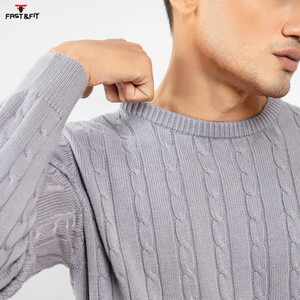 Suéter de Cachemira de Lana de Punto con Logotipo Frontal Personalizado, Color Sólido, Informal, de Manga Larga para Hombre, de Secado Rápido y Antiarrugas para Invierno - Product Image 5