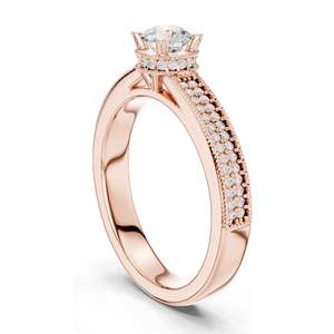 Bague en diamant de laboratoire rond brillant de 0,768 CT pour femme, clarté VVS-VS EF, or 18 carats, 14 carats, 10 carats et argent 925, moissanite - Product Image 5