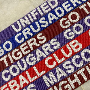 Sangle de sac en perles artisanales de luxe pour sacs fourre-tout et sacs bandoulière, style bohème, avec broderie tribale colorée - Product Image 1