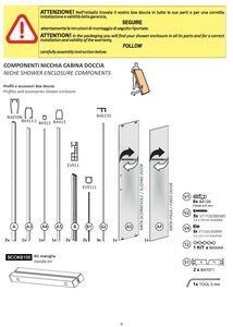 Puerta de ducha corredera de lujo con panel de vidrio templado de 6 mm y Marco de PVC de chocolate Bandeja rectangular Caja lateral con marco - Product Image 6