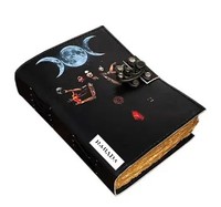 Journal en cuir cahier d'écriture lune déesse sorcellerie Potter cadeaux gothique marchandise Vampire Diaries sort Deckle bord Pap