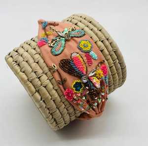 Butterfly Hand Embroidered <b>Headbands</b> With Soft Cushioned Fitting Easy to Wear All Hand <b>Beaded</b> - Product Image 2