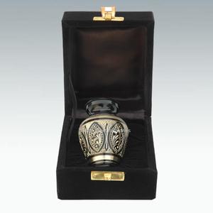 Urne funéraire souvenir en laiton gravé sur mesure, urnes funéraires en métal or/rouge, urnes funéraires avec boîte pour cendres humaines - Product Image 4