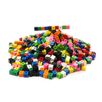 Blocs de comptage d'apprentissage des mathématiques, compteurs de cubes de liaison, kit de liaison de mathématiques en plastique, cubes empilables imbriqués