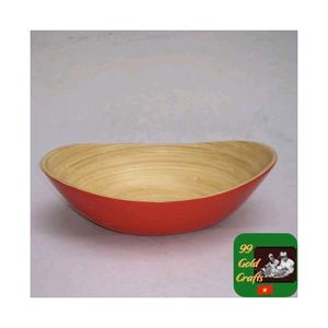 Tazón de bambú hecho a mano ligero, duradero y reutilizable, acabado Natural, perfecto para aperitivos, ensalada, vajilla de comedor/Colección de regalos - Product Image 4