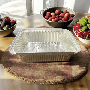 Rectangular Fast <b>Food</b> Lunch Takeaway <b>Box</b> Disposable Aluminium Trays <b>Food</b> Grade Aluminium Foil Packaging Containers With Lid - Product Image 4