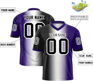 Maillots de football américain Sportswear Training Gear High School Teamwear OEM Quick Dry Polyester Mesh Breathable Sublimation Logo - Product Image 4